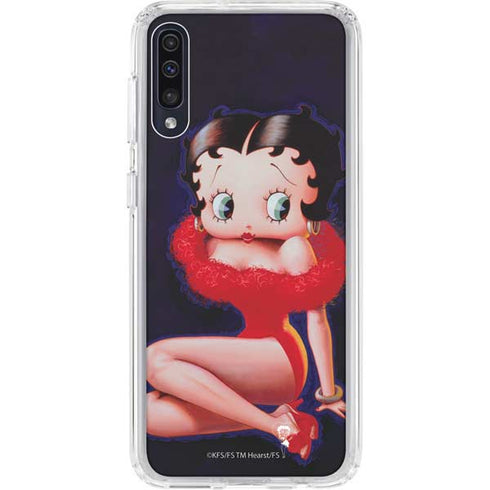 Betty Boop Red Dress Galaxy A50 Clear Case